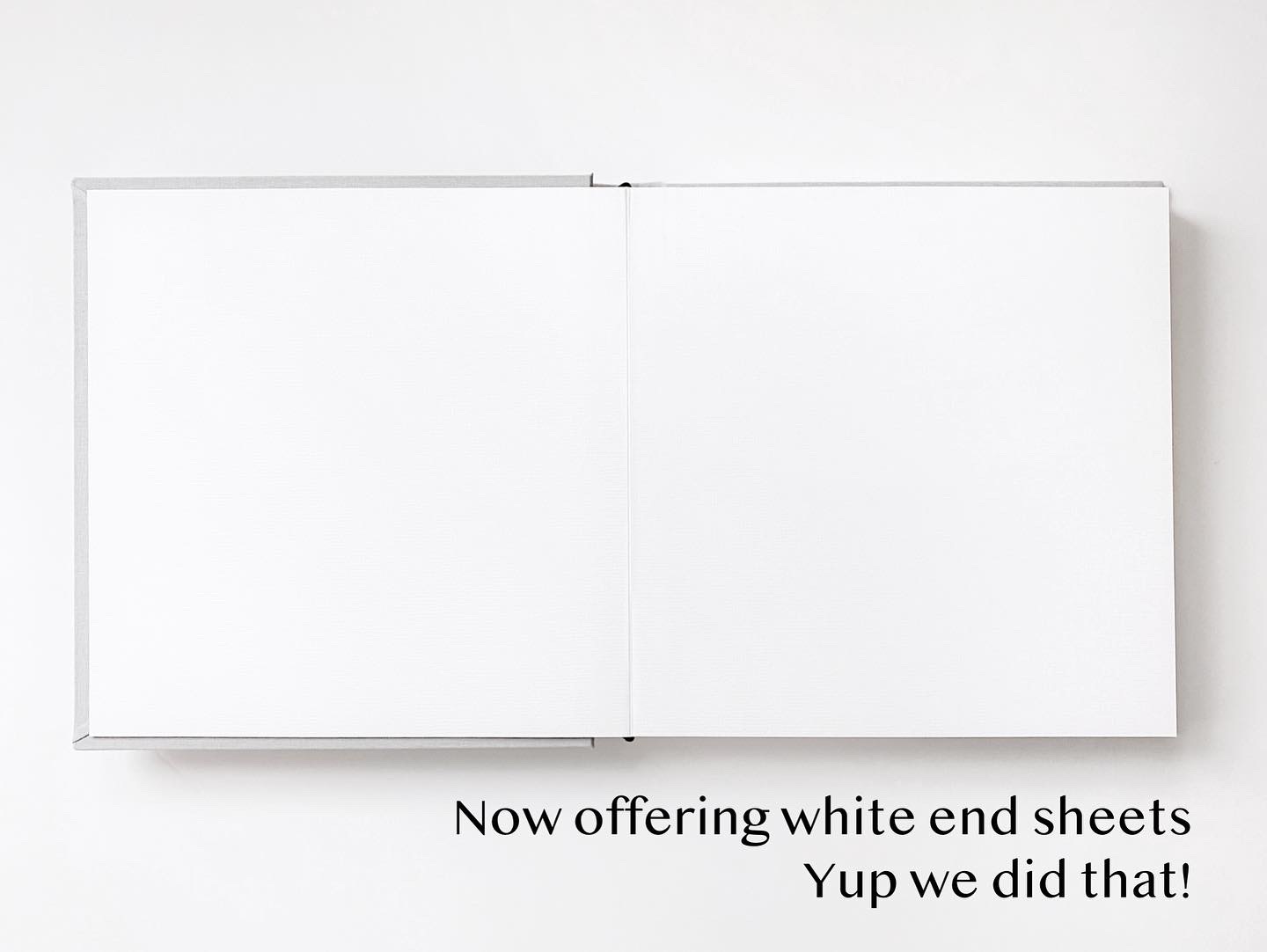 white end sheets now available